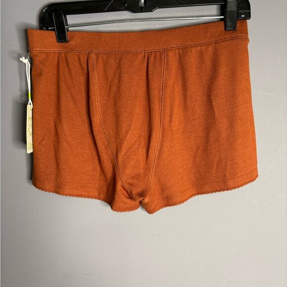 PJ Salvage Brown Mid Rise Lounge Pull On Shorts Size Medium - Picture 4 of 5